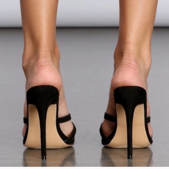 NEW Black Pointed Stiletto Heel - Picture 3 of 8